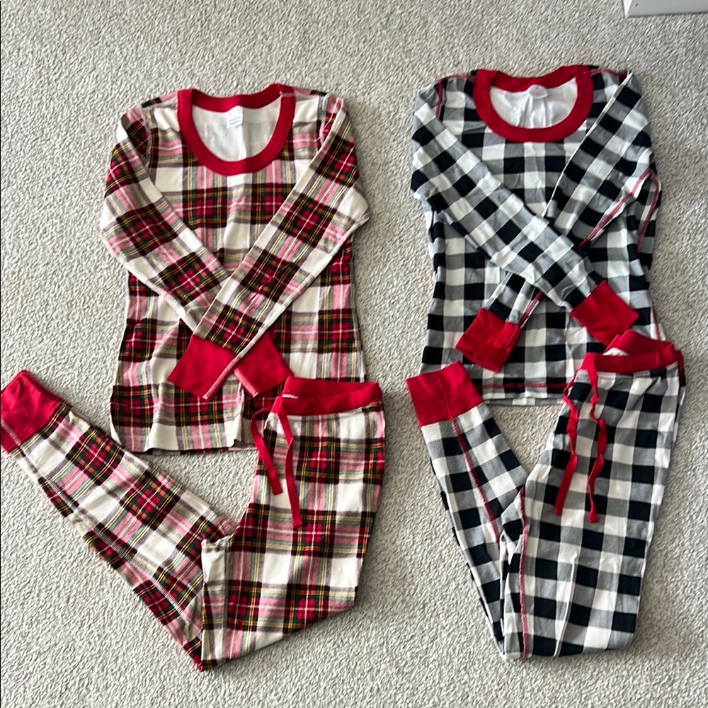 Plaid Women’s Pajamas Set - Red and Black - Hanna Anderson size XS